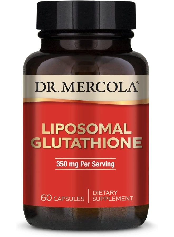 Dr. Mercola Liposomal Glutathione, 30 Servings (60 Capsules), 350 mg Per Serving, Dietary Supplement, Supports Energy Production, Non-GMO - Image 1